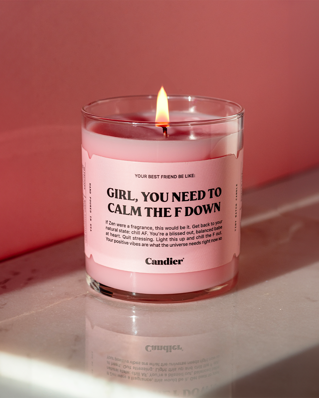 נר - GIRL CALM THE F DOWN