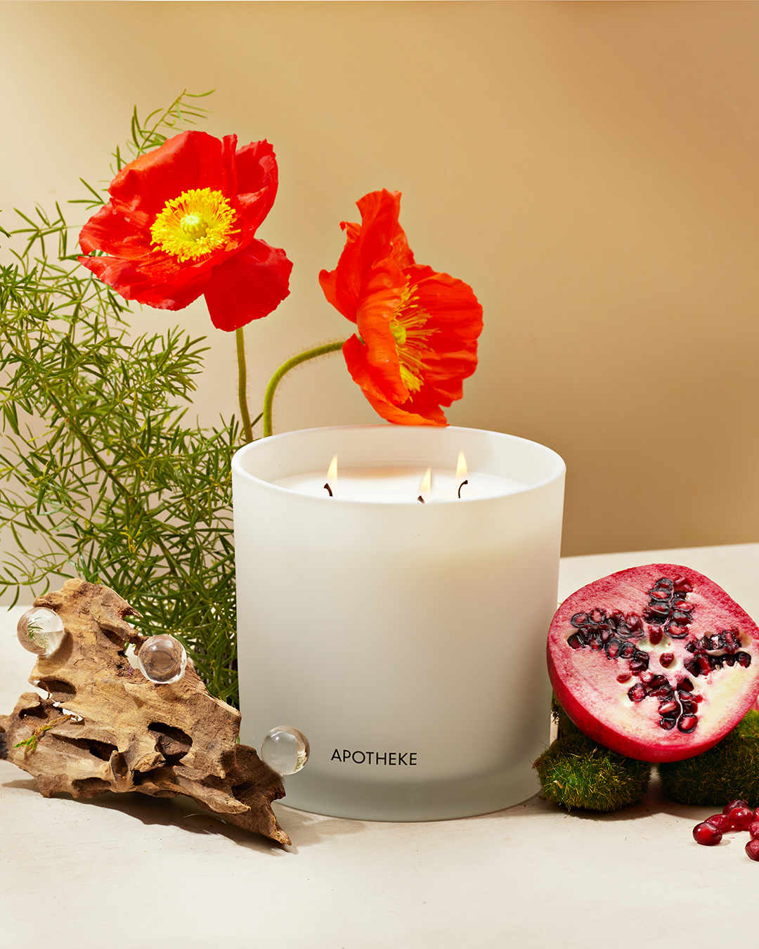 נר ריחני 3 פתילים - Apricot Red Currant
