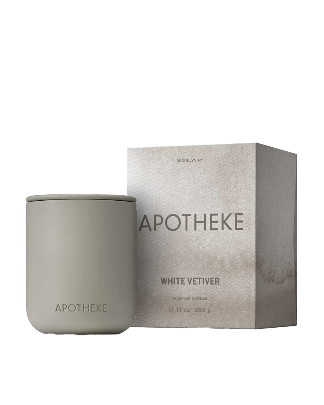 נר קרמי 2 פתילים - White Vetiver